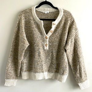 Cozy Knit Button-Up Sweater